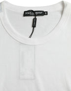 Dolce &amp; Gabbana White Logo Crew Neck Short Sleeves T-shirt