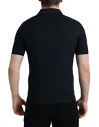 Dolce &amp; Gabbana Dark Blue Collared Short Sleeve Polo T-shirt