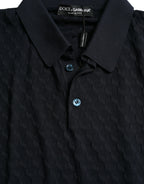Dolce &amp; Gabbana Dark Blue Collared Short Sleeve Polo T-shirt