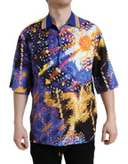 Dolce &amp; Gabbana Multicolor Luminarie Print Cotton Casual Shirt