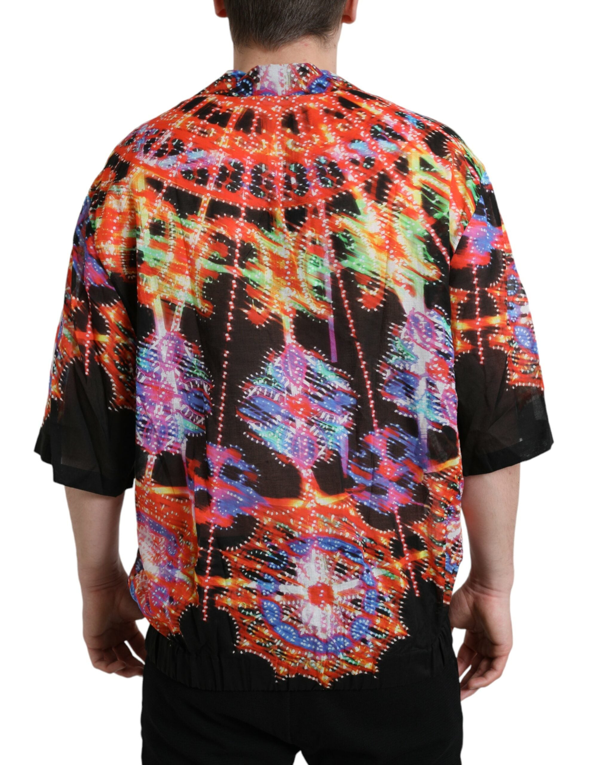 Dolce &amp; Gabbana Multicolor Luminarie Print Cotton T-shirt