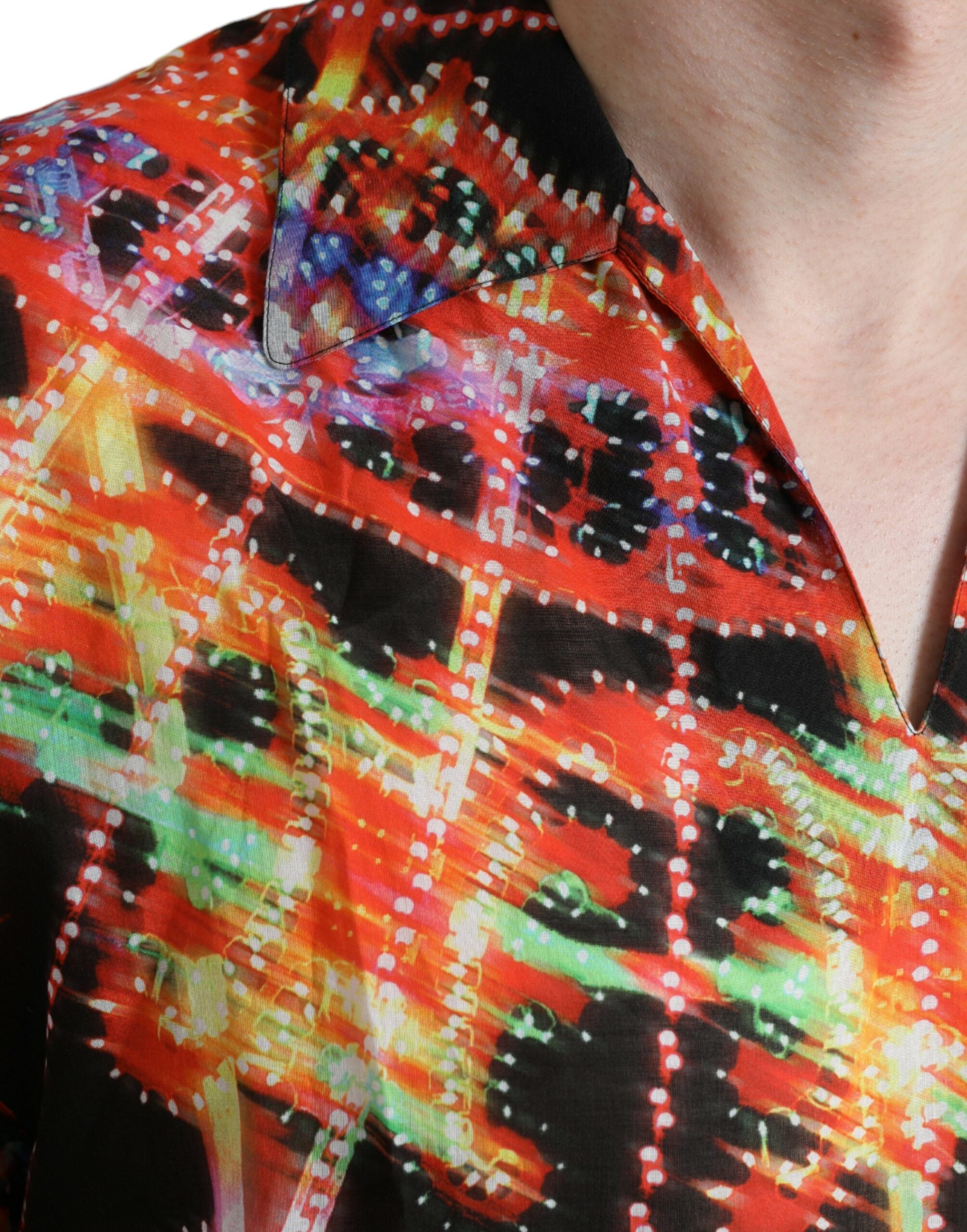 Dolce &amp; Gabbana Multicolor Luminarie Print Cotton T-shirt