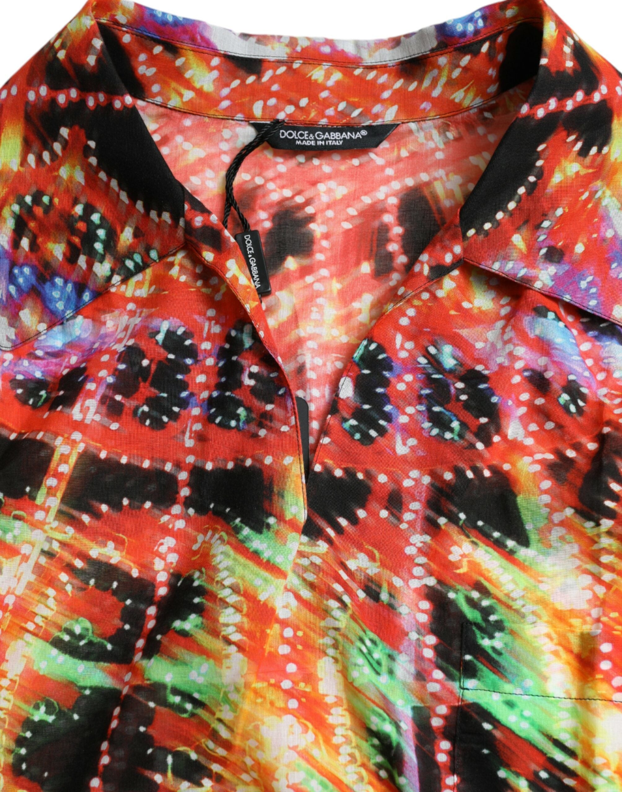 Dolce &amp; Gabbana Multicolor Luminarie Print Cotton T-shirt