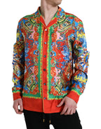 Dolce &amp; Gabbana Multicolor Patterned Button Down Casual Shirt