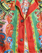 Dolce &amp; Gabbana Multicolor Patterned Button Down Casual Shirt