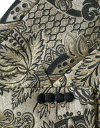 Dolce &amp; Gabbana Gold SICILY Jacquard Single Breasted Coat Blazer