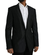 Dolce &amp; Gabbana Black Wool Notch SingleBreasted Coat Blazer