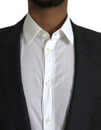 Dolce &amp; Gabbana Black Wool Notch SingleBreasted Coat Blazer