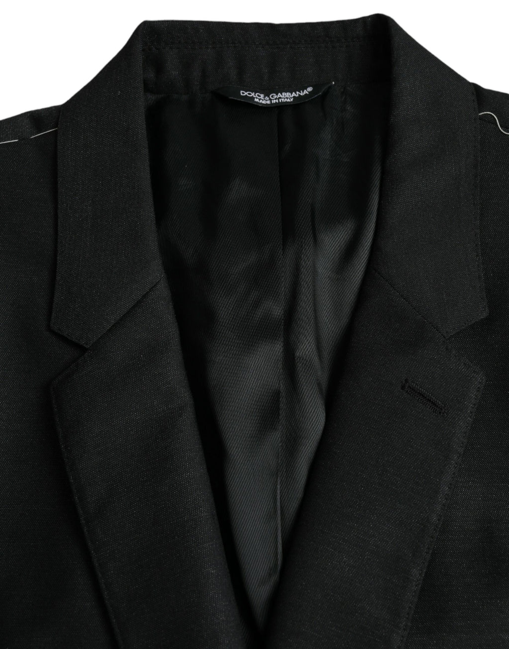 Dolce &amp; Gabbana Black Wool Notch SingleBreasted Coat Blazer