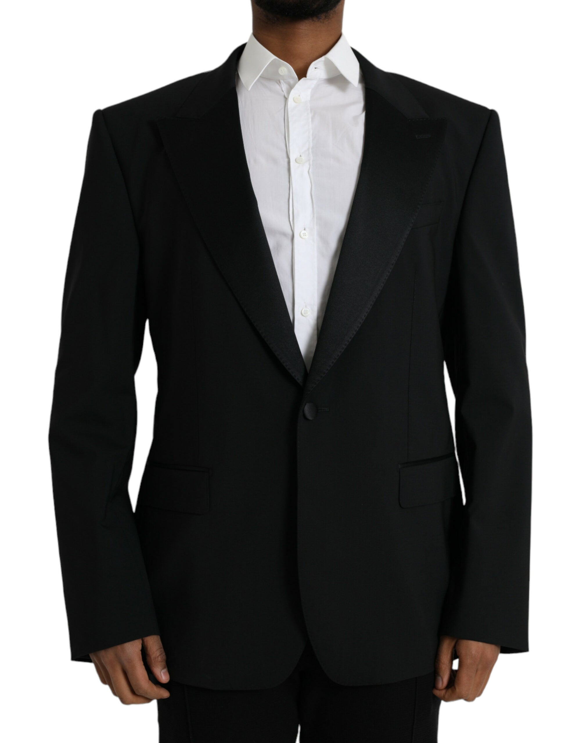 Dolce &amp; Gabbana Black SICILY Single Breasted Coat Blazer