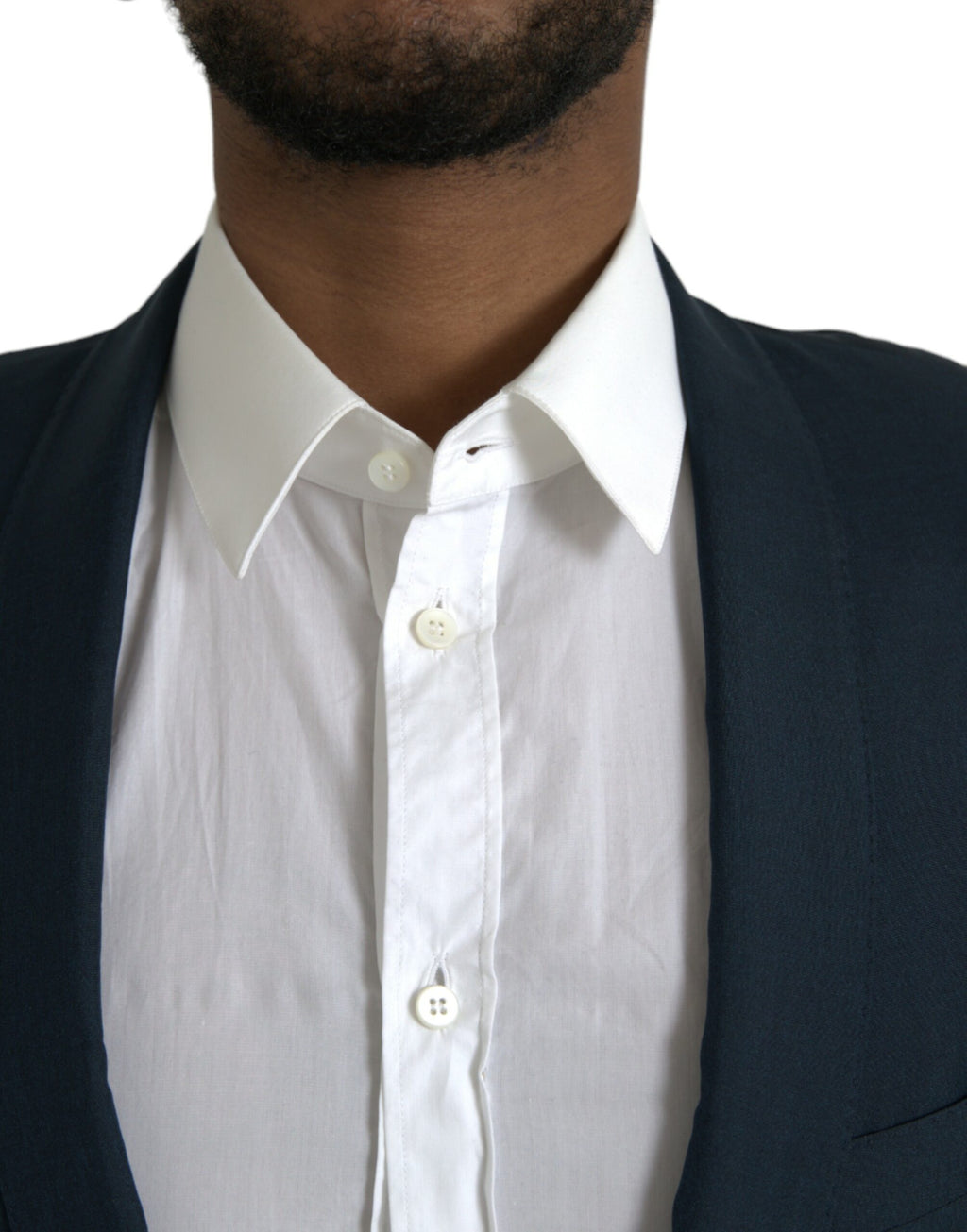 Dolce &amp; Gabbana Blue GOLD Notch Single Breasted Coat Blazer