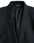 Dolce &amp; Gabbana Blue GOLD Notch Single Breasted Coat Blazer
