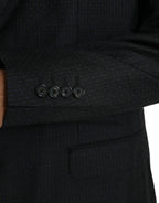 Dolce &amp; Gabbana Black Wool MARTINI Single Breasted Coat Blazer