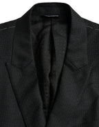Dolce &amp; Gabbana Black Wool MARTINI Single Breasted Coat Blazer
