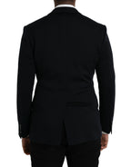 Dolce &amp; Gabbana Black Wool Notch Single Breasted Coat Blazer