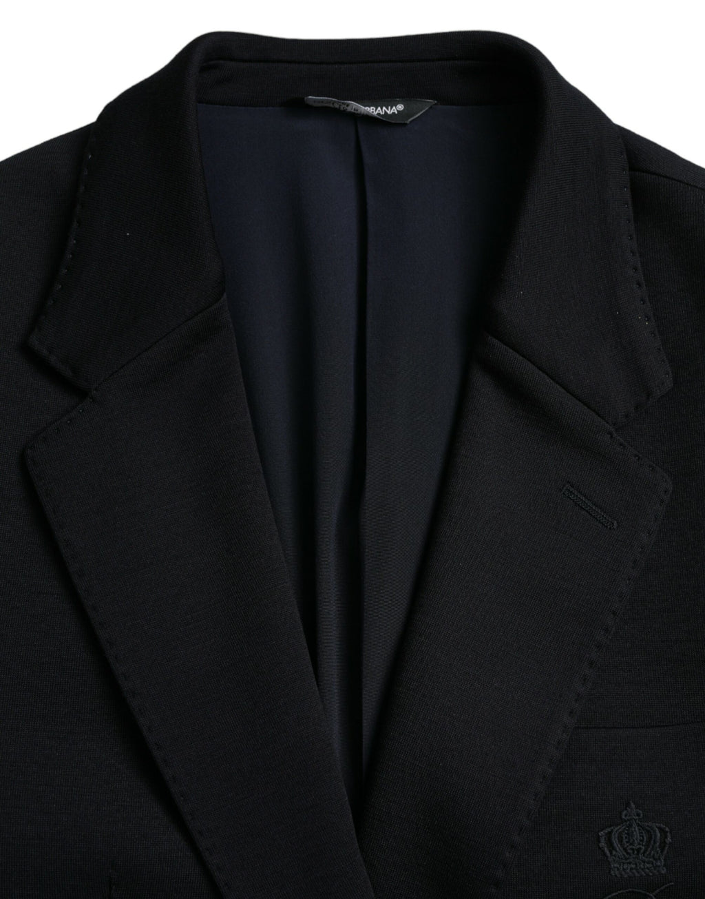 Dolce &amp; Gabbana Black Wool Notch Single Breasted Coat Blazer