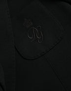 Dolce &amp; Gabbana Black Wool Notch Single Breasted Coat Blazer