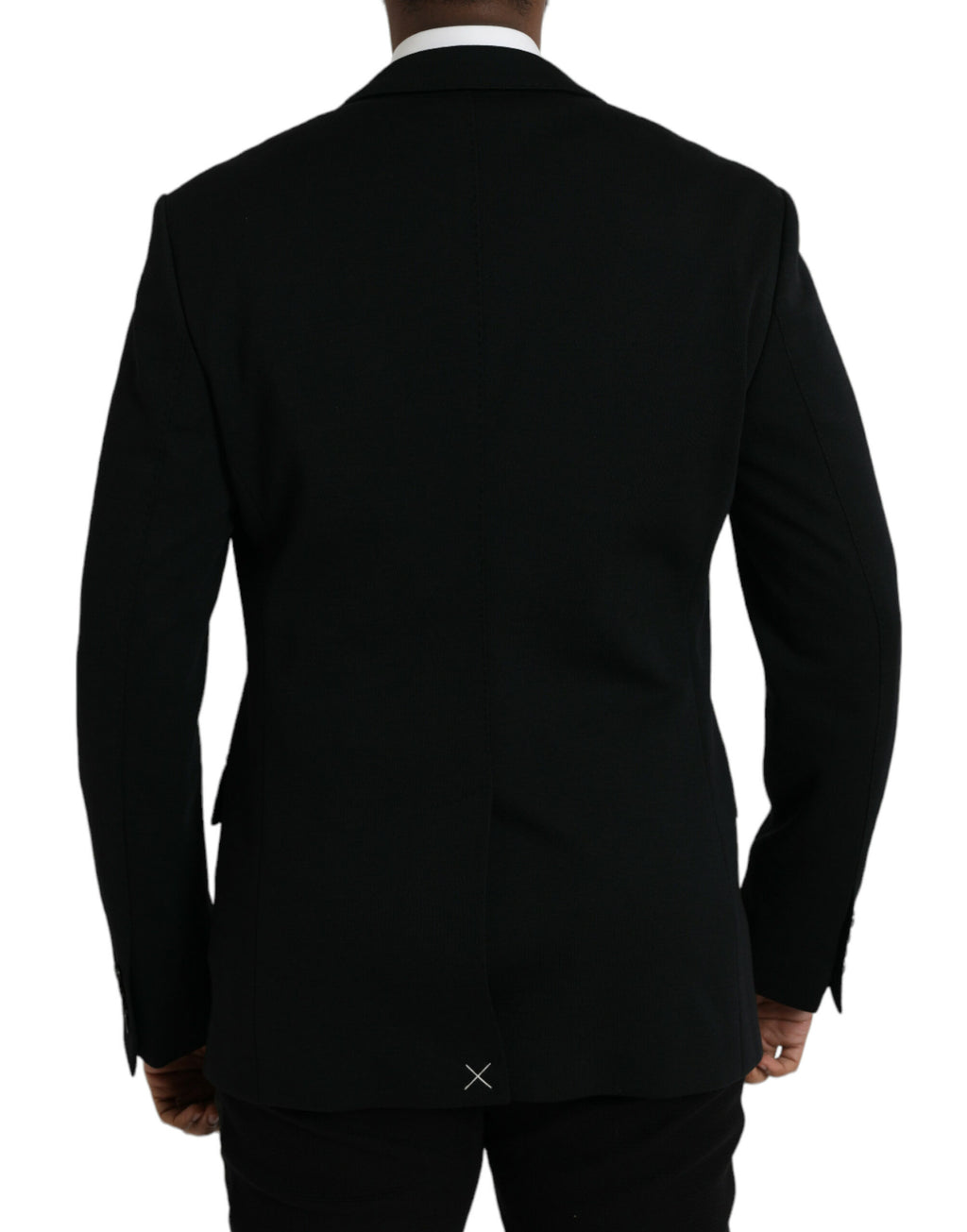 Dolce &amp; Gabbana Black Wool Single Breasted Coat Blazer
