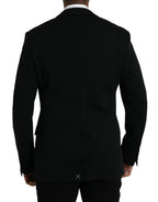 Dolce &amp; Gabbana Black Wool Single Breasted Coat Blazer