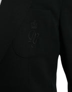 Dolce &amp; Gabbana Black Wool Single Breasted Coat Blazer
