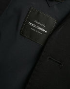 Dolce &amp; Gabbana Black Wool Single Breasted Coat Blazer