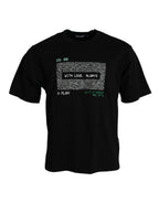 Dolce &amp; Gabbana Black With Love Always Crew Neck Top T-shirt
