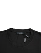 Dolce &amp; Gabbana Black With Love Always Crew Neck Top T-shirt