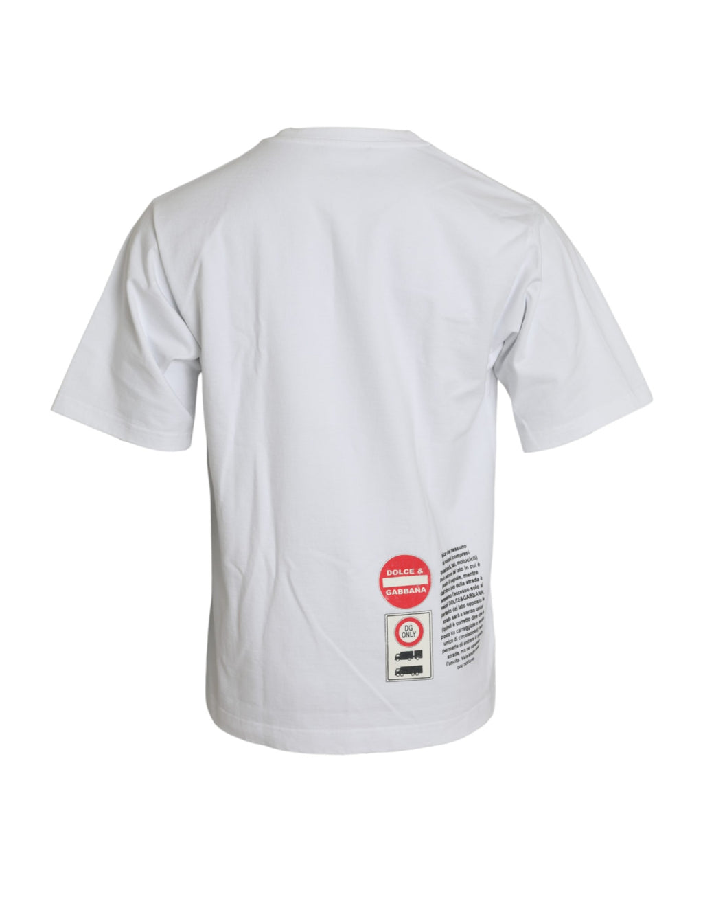 Dolce &amp; Gabbana White Amor Heart Cotton Crewneck Short Sleeve T-shirt