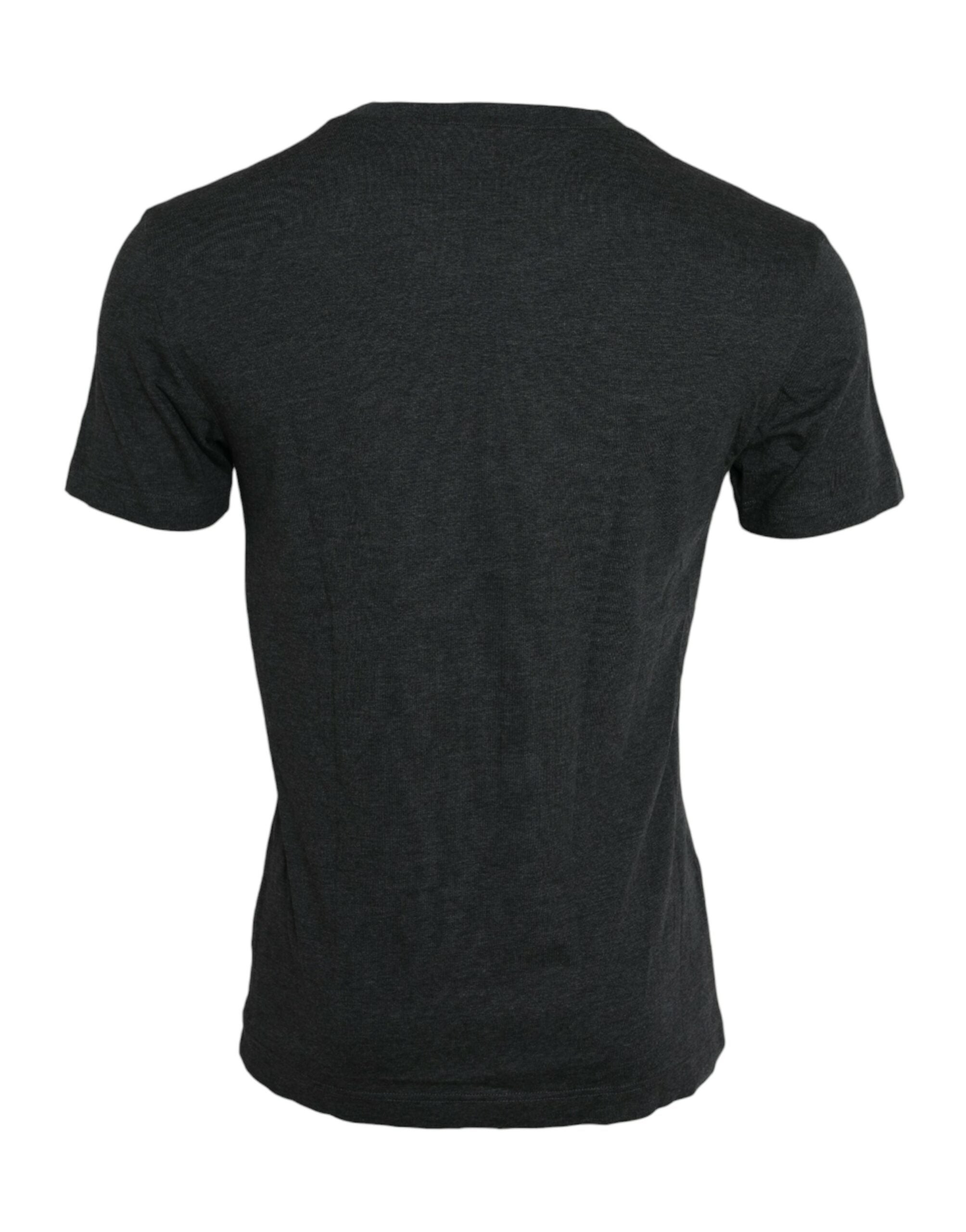 Dolce &amp; Gabbana Gray Logo Print Crewneck Short Sleeve T-shirt