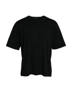 Dolce &amp; Gabbana Black Logo Embossed Crew Neck Short Sleeves T-shirt