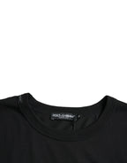 Dolce &amp; Gabbana Black Logo Embossed Crew Neck Short Sleeves T-shirt