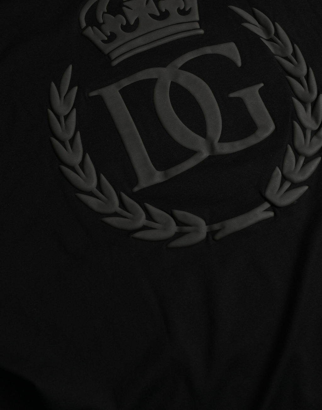 Dolce &amp; Gabbana Black Logo Embossed Crew Neck Short Sleeves T-shirt