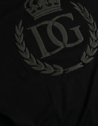 Dolce &amp; Gabbana Black Logo Embossed Crew Neck Short Sleeves T-shirt