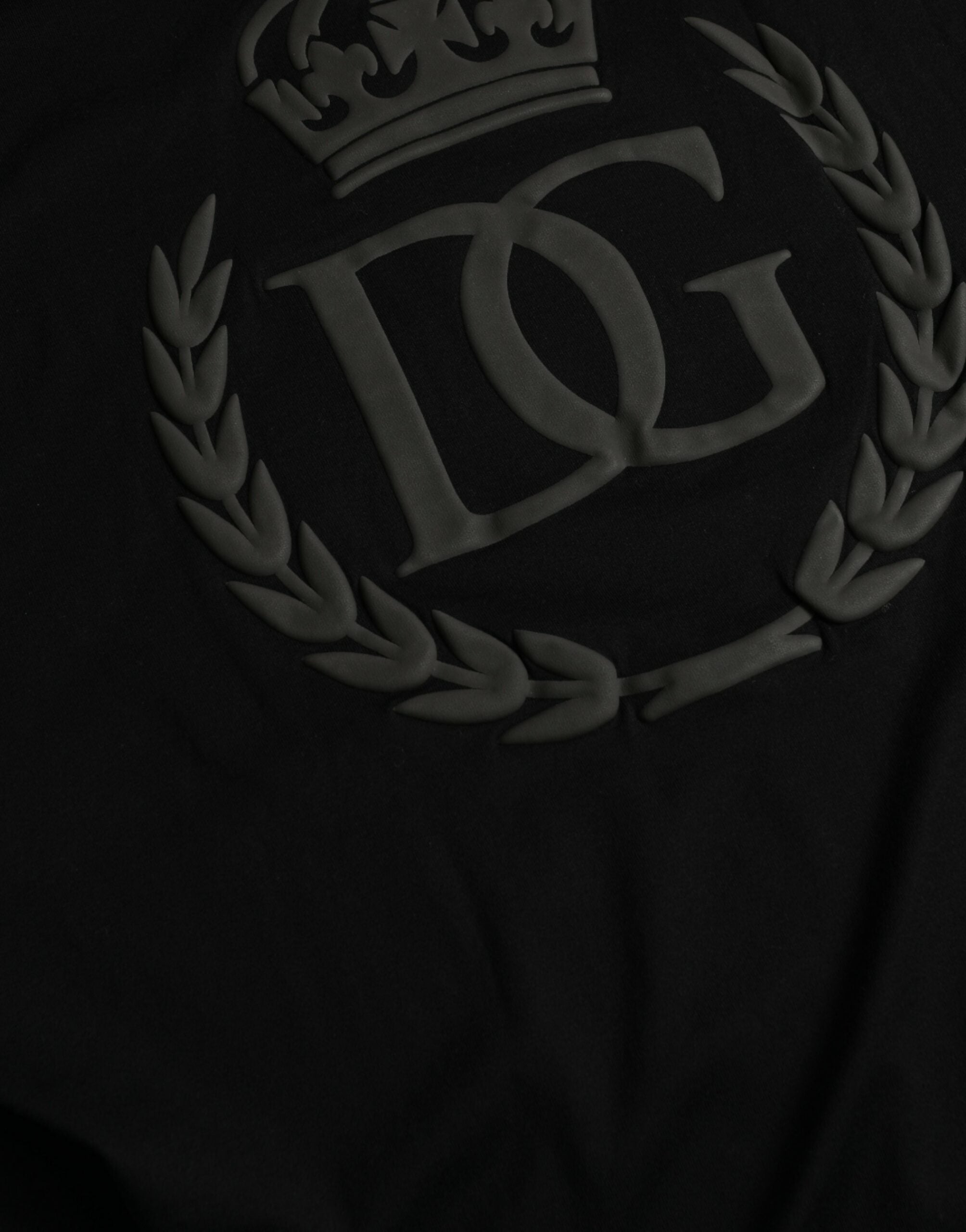 Dolce &amp; Gabbana Black Logo Embossed Crew Neck Short Sleeves T-shirt