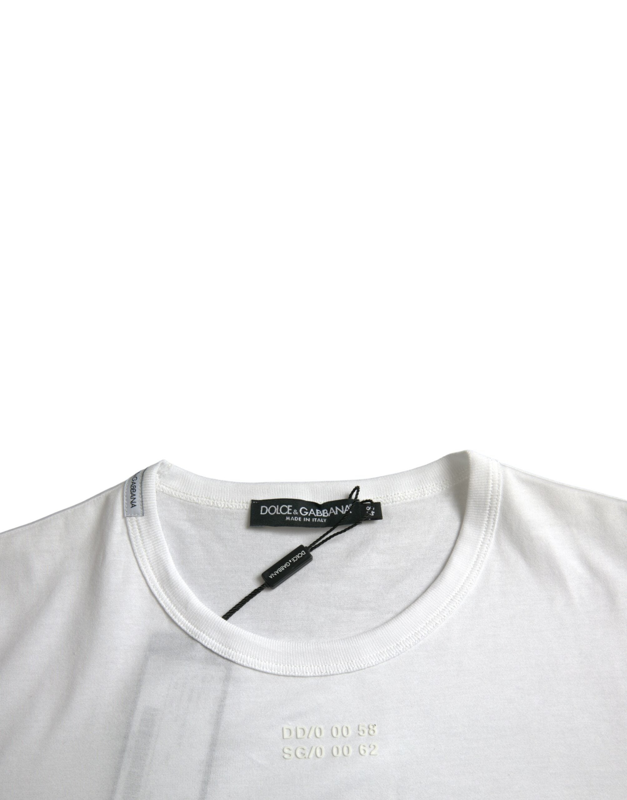 Dolce &amp; Gabbana White Cotton Pocket Short Sleeves T-shirt
