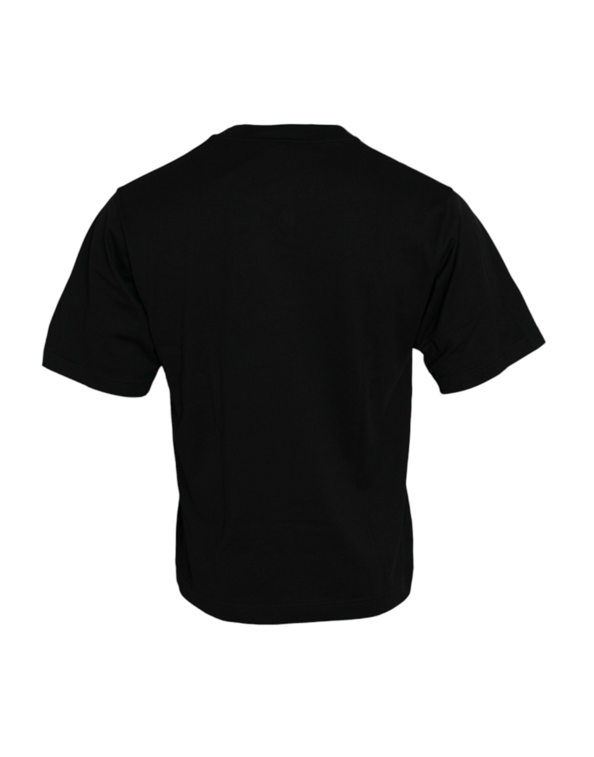 Dolce &amp; Gabbana Black Embellished Cotton Crew Neck T-shirt