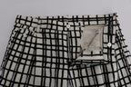 Dolce &amp; Gabbana White Black Striped Casual Shorts