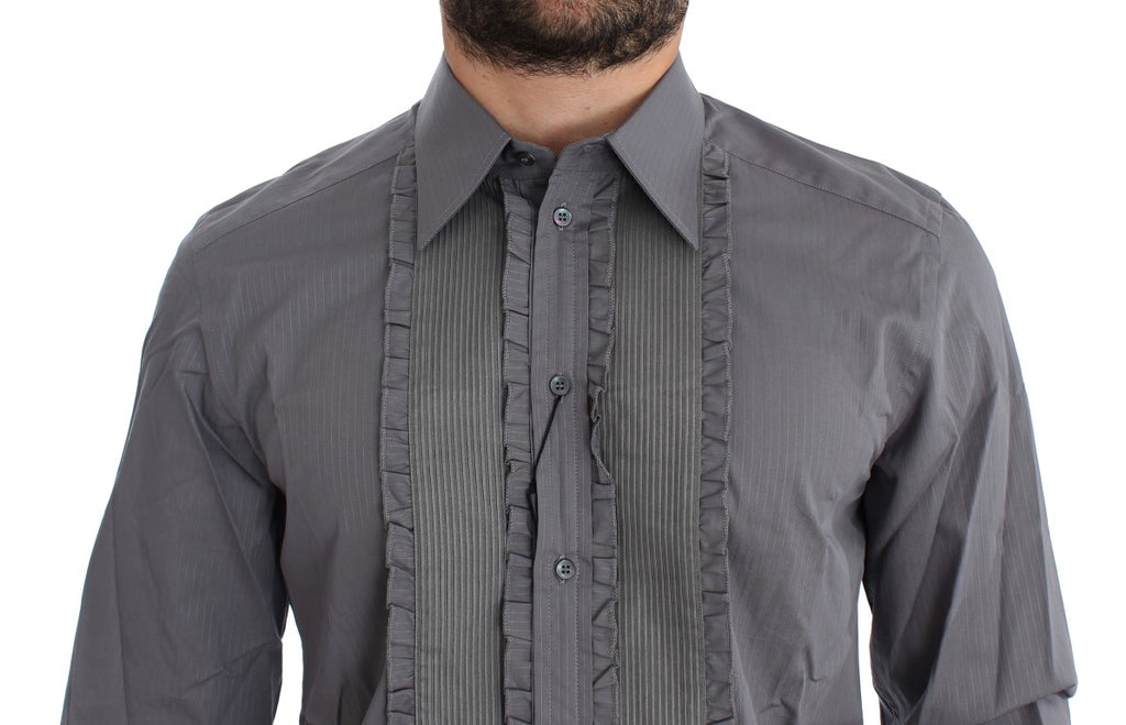 Dolce &amp; Gabbana Purple Torero GOLD Slim Fit Dress Shirt