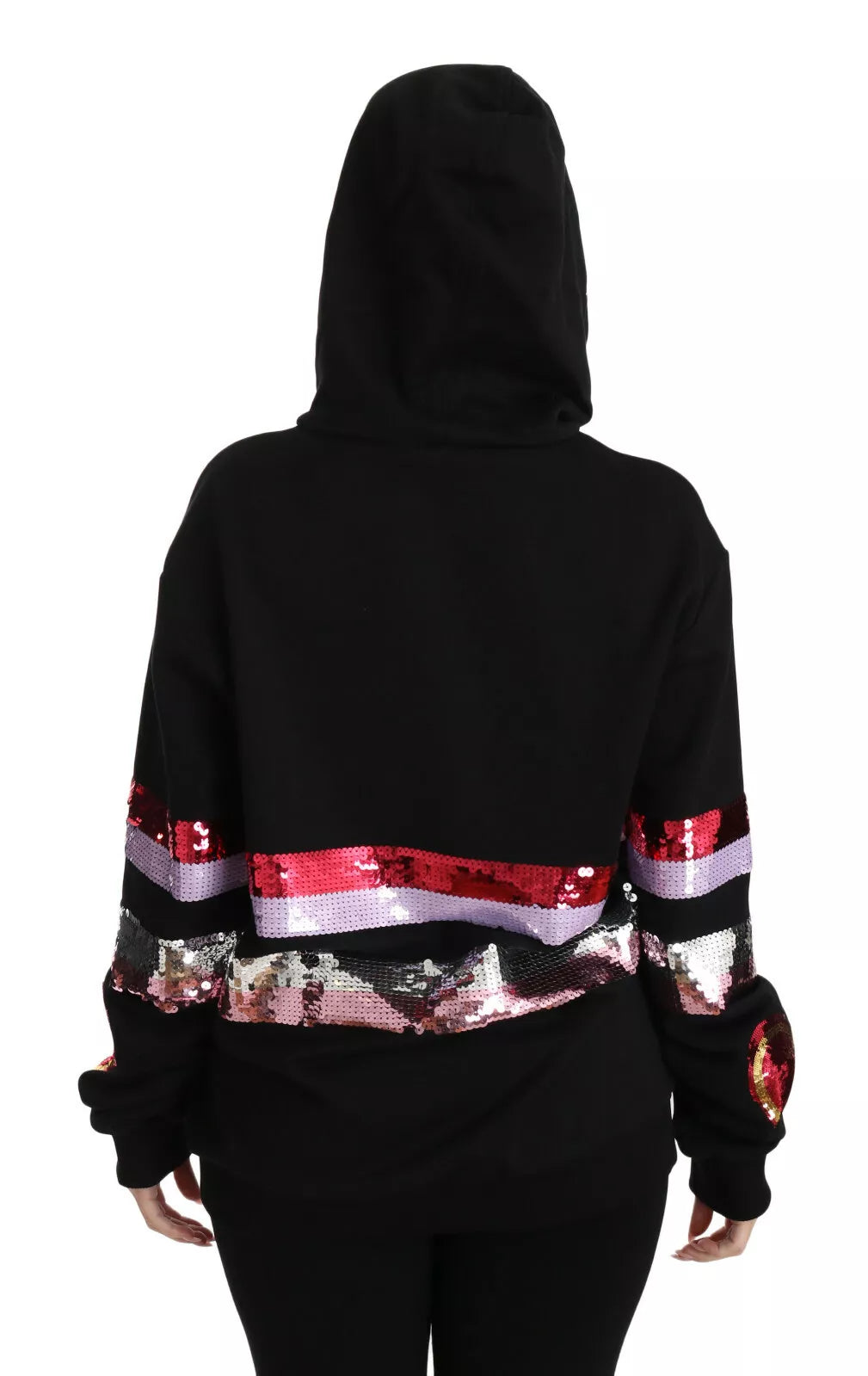 Dolce &amp; Gabbana DG Sequined Hooded Pullover Sweater