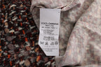 Dolce &amp; Gabbana Multicolor Print Knit Top Wool T-shirt