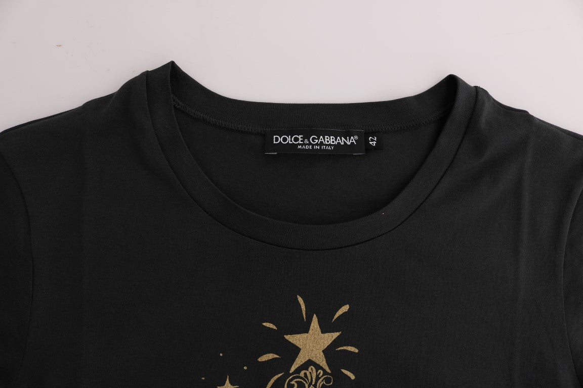 Dolce &amp; Gabbana Gray Cotton 2017 Motive T-Shirt