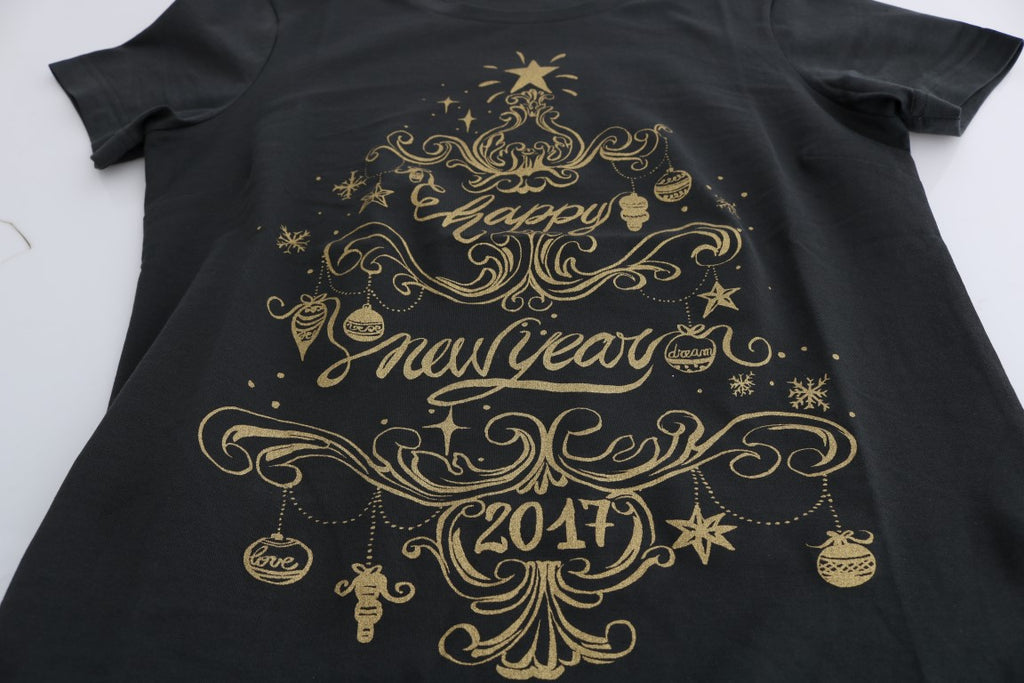 Dolce &amp; Gabbana Gray Cotton 2017 Motive T-Shirt