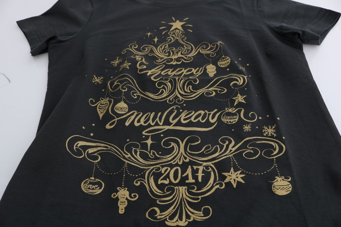 Dolce &amp; Gabbana Gray Cotton 2017 Motive T-Shirt