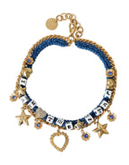 Dolce &amp; Gabbana Gold Tone Brass Chain Iam The Star Bracelet
