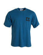 Dolce &amp; Gabbana Blue Logo Round Neck Short Sleeves T-shirt