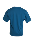 Dolce &amp; Gabbana Blue Logo Round Neck Short Sleeves T-shirt