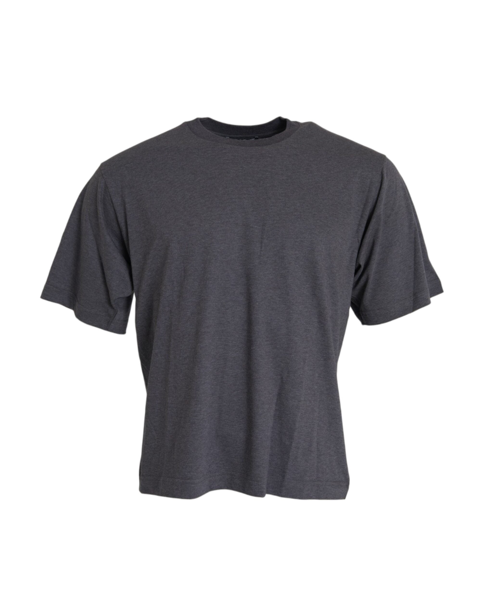 Dolce &amp; Gabbana Gray Cotton Round Neck Short Sleeve T-shirt