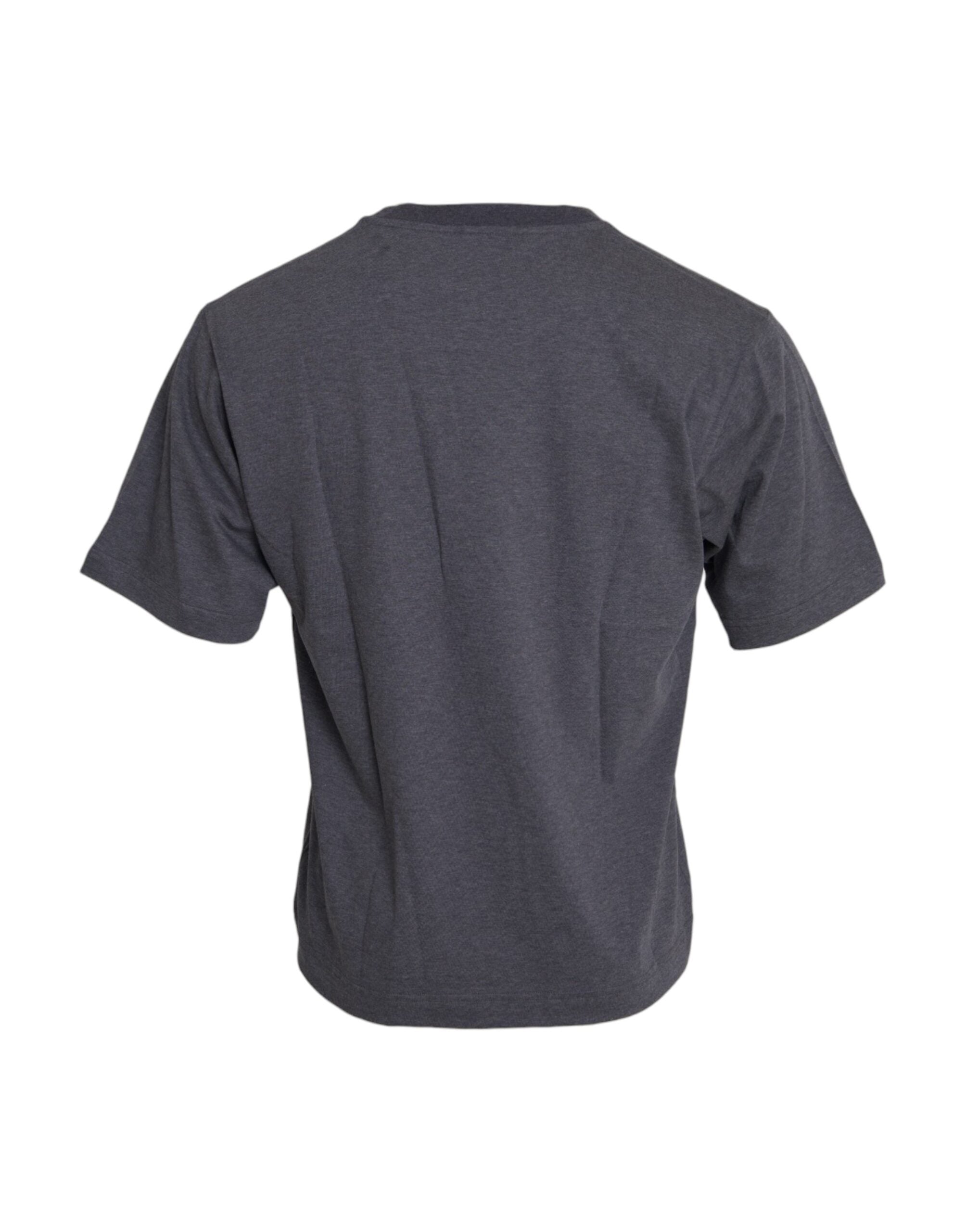 Dolce &amp; Gabbana Gray Cotton Round Neck Short Sleeve T-shirt