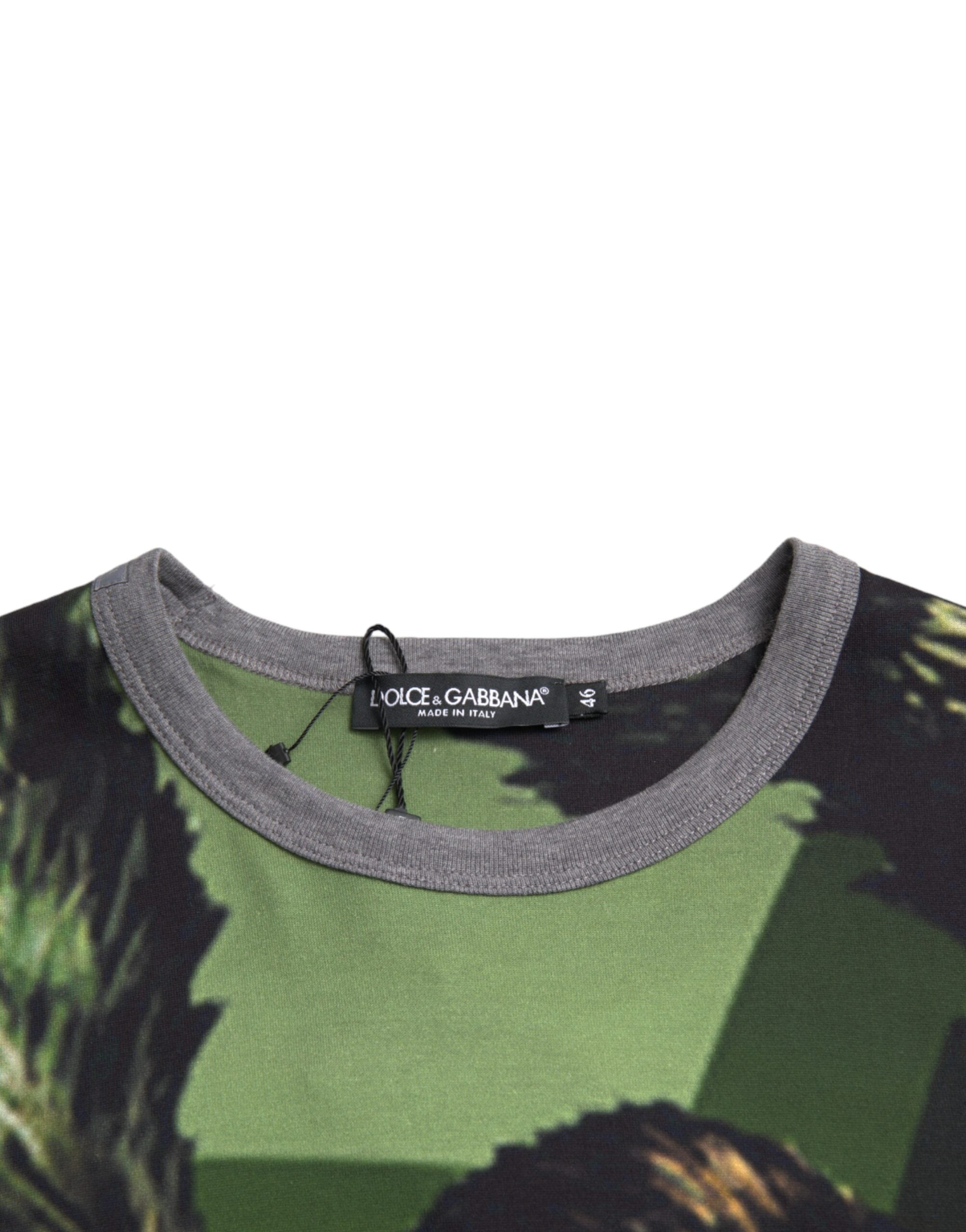 Dolce &amp; Gabbana Green Gorilla Cotton Short Sleeves T-shirt