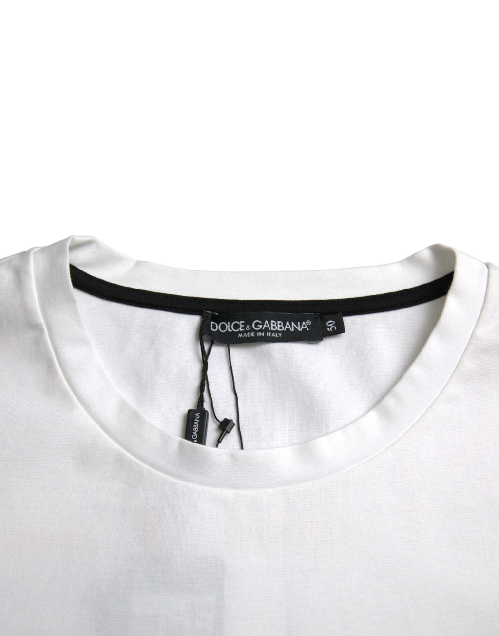 Dolce &amp; Gabbana White Red Lips Print Cotton Men T-shirt